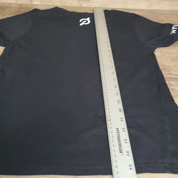 Peloton Shirt Adult Medium Black Short Sleeve Century 100% Cotton Cycling - Picture 5 of 7